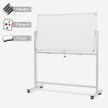 Tweezijdig magnetisch whiteboard 120x90 cm op wielen Albert L Kortingen