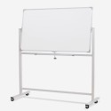 Tweezijdig magnetisch whiteboard 120x90 cm op wielen Albert L Aanbod