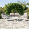 Salon de jardin canapé table basse 2 fauteuils Portofino Grand Soleil Réductions