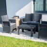 Salon de jardin canapé 2 fauteuils table basse Taormina Grand Soleil Choix