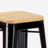 set hoge tafel hout 120x60cm en 4 zwarte barkrukken syracuse Kortingen