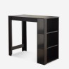 Table haute 120x60cm noir + 4 tabourets pivotants avec dossier Beaver Offre