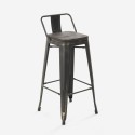 set hoge zwarte bar tafel en 4 barkrukken met rugleuning cruzville Keuze