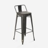 set hoge zwarte bar tafel en 4 barkrukken met rugleuning cruzville Keuze