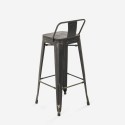 set hoge zwarte bar tafel en 4 barkrukken met rugleuning cruzville Model