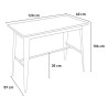 table haute 120x60 de cuisine + 4 tabourets de bar style farley 