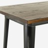 set van 4 industriële barkrukken en zwarte vintage tafel 120x60cm fordville  Keuze