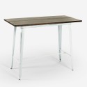 table haute 120x60 blanc +4 tabourets style vintage swanton Choix