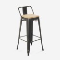 table haute noire 120x60 + 4 tabourets de bar avec dossier wahoo Achat