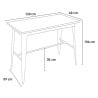 table 120x60 vintage+ 4 tabourets style avec dossier blackduck 