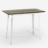 set witte hoge tafel en 4 metalen krukken met rugleuning belcourt  Voorraad