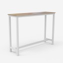 table haute industrielle + 2 tabourets de bar bois blanc trenton Offre