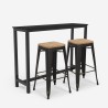 set hoge keukentafel en 2 barkrukken seymour Kortingen