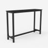 table haute bar cuisine + 2 tabourets style industriel noir knott Offre