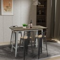 table haute blanche + 4 tabourets de bar style dossier palmyra Offre