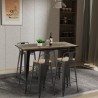 table haute noire 120x60 + 4 tabourets de bar avec dossier wahoo Remises