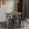 table de bar haute 120x60 blanche + 4 tabourets style navarro Remises