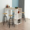 Set hoge tafel 120x60cm en 4 draaibare verstelbare krukken Redmond Voorraad