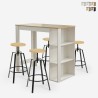 Set hoge tafel 120x60cm en 4 draaibare verstelbare krukken Redmond Verkoop