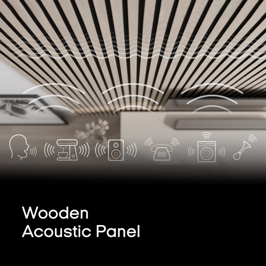 Panneaux acoustiques décoratifs muraux PRO avec noyer de Nordic Acoustics  en 240x60cm