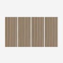 4 panneaux acoustiques décoratif 120x60cm noyer Tabb-W Promotion