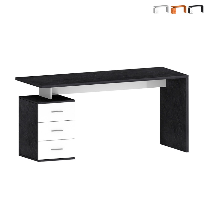 Bureau moderne 3 tiroirs 160x60x75cm New Selina Basic Vente Bureau moderne 3 tiroirs 160x60x75cm New Selina Basic Vente