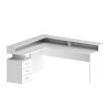 Bureau d'angle avec 3 tiroirs et plateau surélevé New Selina A-S Plus Dimensions