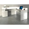 Bureau d'angle avec 3 tiroirs et plateau surélevé New Selina A-S Plus 