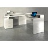 Bureau d'angle avec 3 tiroirs et plateau surélevé New Selina A-S Plus 