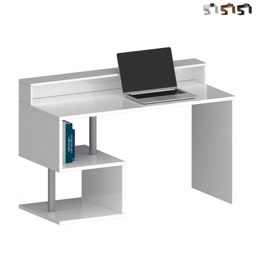 Bureau moderne élégant avec surélévation 140x60x92.5cm Esse 2 Plus Offre Bureau moderne élégant avec surélévation 140x60x92.5cm Esse 2 Plus Offre