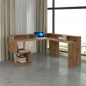 Moderne hoekbureau voor thuis en kantoor met opzetstuk Esse 2 A Plus Kortingen