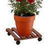 Plantenkar van hout met wielen 35x35cm voor bloemenplanten Videl QM Verkoop