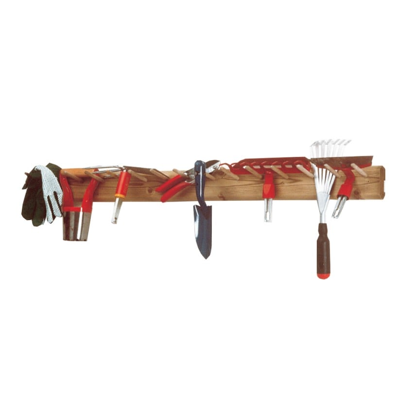 Houten wandgereedschapshouder voor tuinaccessoires Gib Aanbieding Houten wandgereedschapshouder voor tuinaccessoires Gib Aanbieding