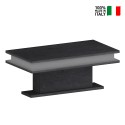 Salontafel glanzend wit 100x55cm LED licht Little Big Afmetingen