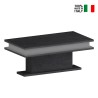 Salontafel glanzend wit 100x55cm LED licht Little Big Afmetingen
