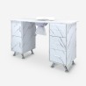 Table manucure pour esthéticienne avec aspirateur effet marbre Kwangam Réductions