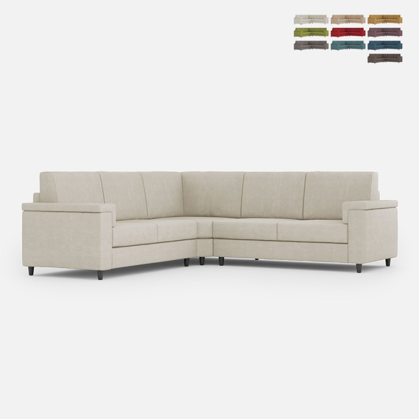 Canapé d'angle moderne 5 places en tissu 226x226cm Marrak 12AG Dimensions