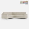 Canapé d'angle moderne 5 places en tissu 226x226cm Marrak 12AG Dimensions