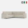 Canapé d'angle moderne 5 places en tissu 226x226cm Marrak 12AG 