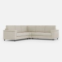 Canapé d'angle moderne 5 places en tissu 226x226cm Marrak 12AG 