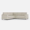 Canapé d'angle moderne 5 places en tissu 226x226cm Marrak 12AG 