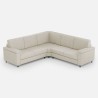 Canapé d'angle moderne 5 places en tissu 226x226cm Marrak 12AG 