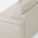 Canapé d'angle moderne 5 places en tissu 226x226cm Marrak 12AG 