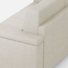 Canapé d'angle moderne avec péninsule en tissu 226x226cm Marrak 12AG 