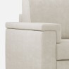 Canapé d'angle moderne 5 places en tissu 226x226cm Marrak 12AG 