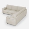 Canapé d'angle moderne 5 places en tissu 226x226cm Marrak 12AG 