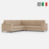 Canapé d'angle salon en tissu 246x246 cm avec péninsule Marrak 14AG 