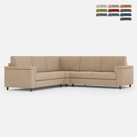 Canapé d'angle salon en tissu 246x246 cm avec péninsule Marrak 14AG Promotion