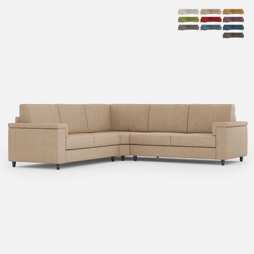 Canapé d'angle en tissu 5 places 246x246cm style moderne Marrak 14AG Promotion Canapé d'angle en tissu 5 places 246x246cm style moderne Marrak 14AG Promotion