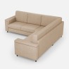 Canapé d'angle en tissu 5 places 246x246cm style moderne Marrak 14AG 